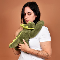 HISTOIRE D'OURS - obciążeniowy pluszowy dinozaur Podcoll, 50 cm, ciemny zielony