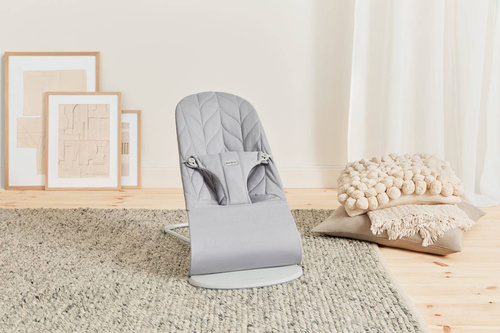 BABYBJORN - leżaczek BLISS Woven, Petal Quilt, Jasnoszary