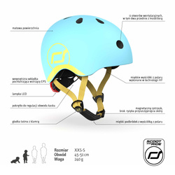 SCOOTANDRIDE - Kask XXS-S dla dzieci 1-5 lat Kiwi