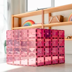 CONNETIX - Klocki magnetyczne Pastel Base Plate Pack - Pink & Berry - 2 el.