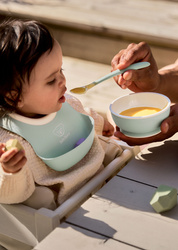 BABYBJORN - Zestaw do karmienia 3 szt. - Powder Green