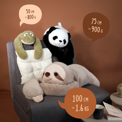 HISTOIRE D'OURS - obciążeniowa pluszowa panda Podcoll, 75 cm, czarno-biały