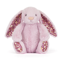 Jellycat - Króliczek LUX Liliowy z Kwiecistymi Uszami 31 cm