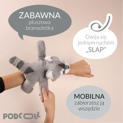 HISTOIRE D'OURS - pluszowa bransoletka slap szop Podcoll, szary