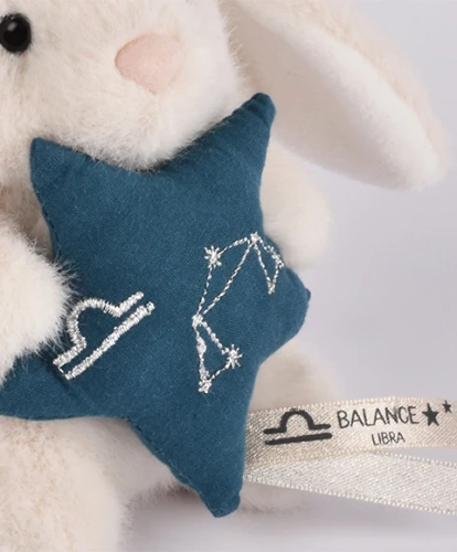 DOUDOU ET COMPAGNIE - pluszowy królik ze znakiem zodiaku DOUDOU ASTRO, 12 cm, waga