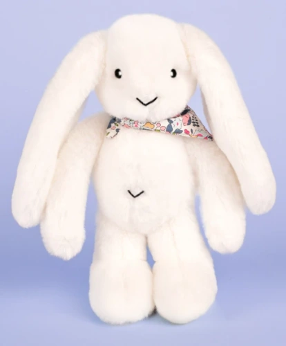 DOUDOU ET COMPAGNIE - pluszowy królik Lapin Fleurette, 35 cm, biały