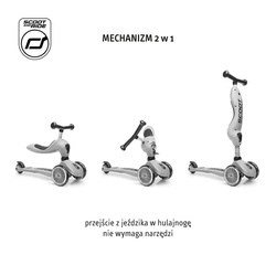 SCOOTANDRIDE -  Highwaykick 1 Lifestyle 2w1 Jeździk i hulajnoga z zamykanym schowkiem 1-5 lat Wildcat