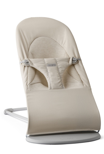 BABYBJORN - leżaczek BLISS WOVEN/JERSEY Tri Fabric, Jasny Beż
