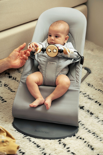 BABYBJORN - leżaczek BLISS WOVEN/JERSEY Tri Fabric, jasny szary