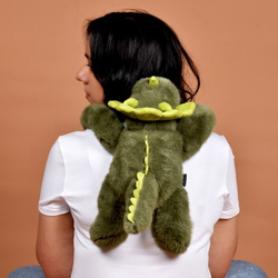HISTOIRE D'OURS - obciążeniowy pluszowy dinozaur Podcoll, 50 cm, ciemny zielony