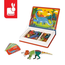 Janod - Magnetyczna układanka Dinozaury Magnetibook