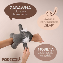 HISTOIRE D'OURS - pluszowa bransoletka slap koala Podcoll, szary