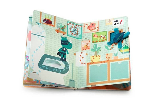 LILLIPUTIENS - Książeczka przygodowa z mini-przytulanką kartonowa „Marius superbohater” 2+
