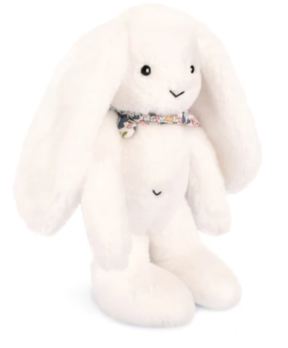 DOUDOU ET COMPAGNIE - pluszowy królik Lapin Fleurette, 35 cm, biały