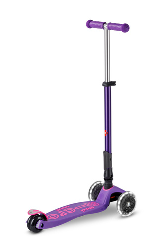MICRO - składana hulajnoga trójkołowa Maxi Deluxe LED, purple
