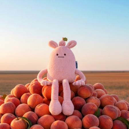 HISTOIRE D'OURS - MIAM! Taylor Peach, 40 cm, różowa brzoskwinia